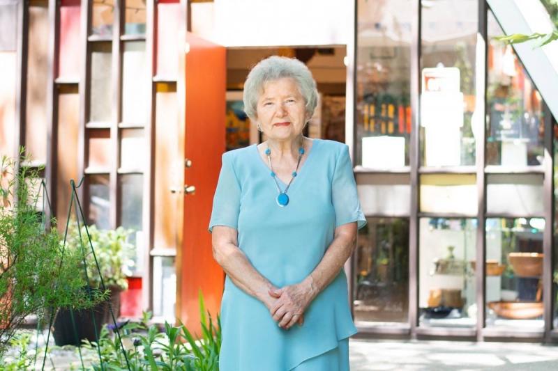 Mary Mikelson, outside her Mind and Matter Gallery on 16 Avenue, will be awarded an honorary degree by Kwantlen Polytechnic University in a ceremony scheduled for May 30. Contributed photo